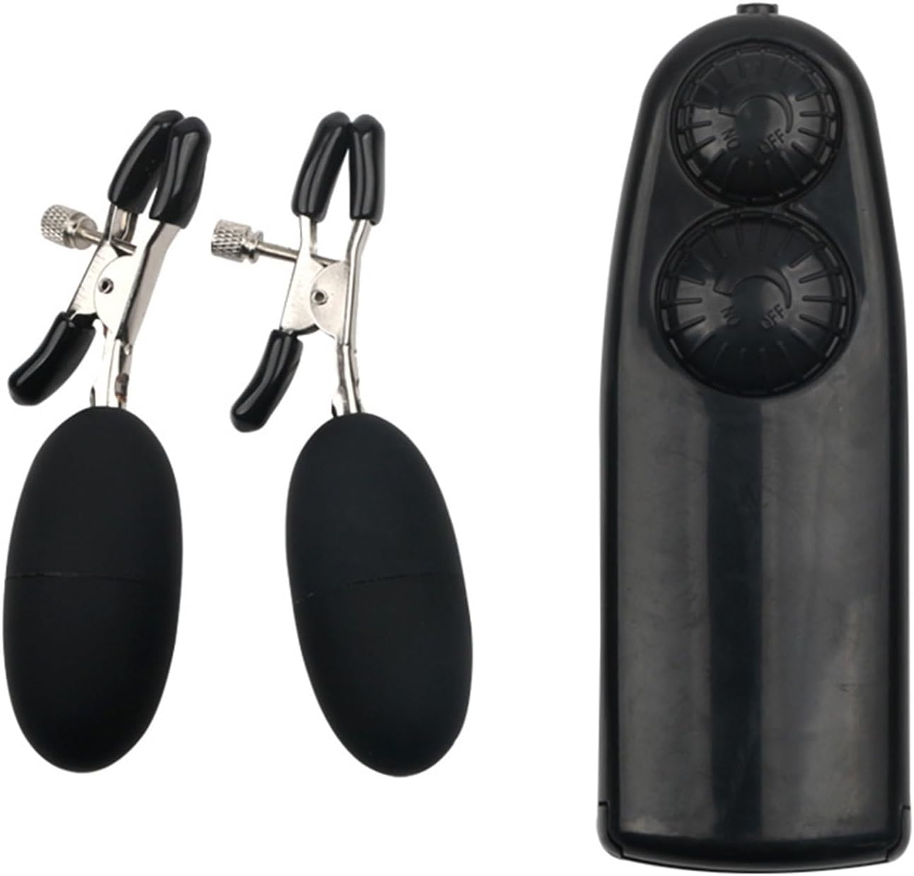 Double Vibrating Nipple Clamps - Black - image 1