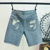 Fashion Mens Jeans Print Jean Shorts - image 7