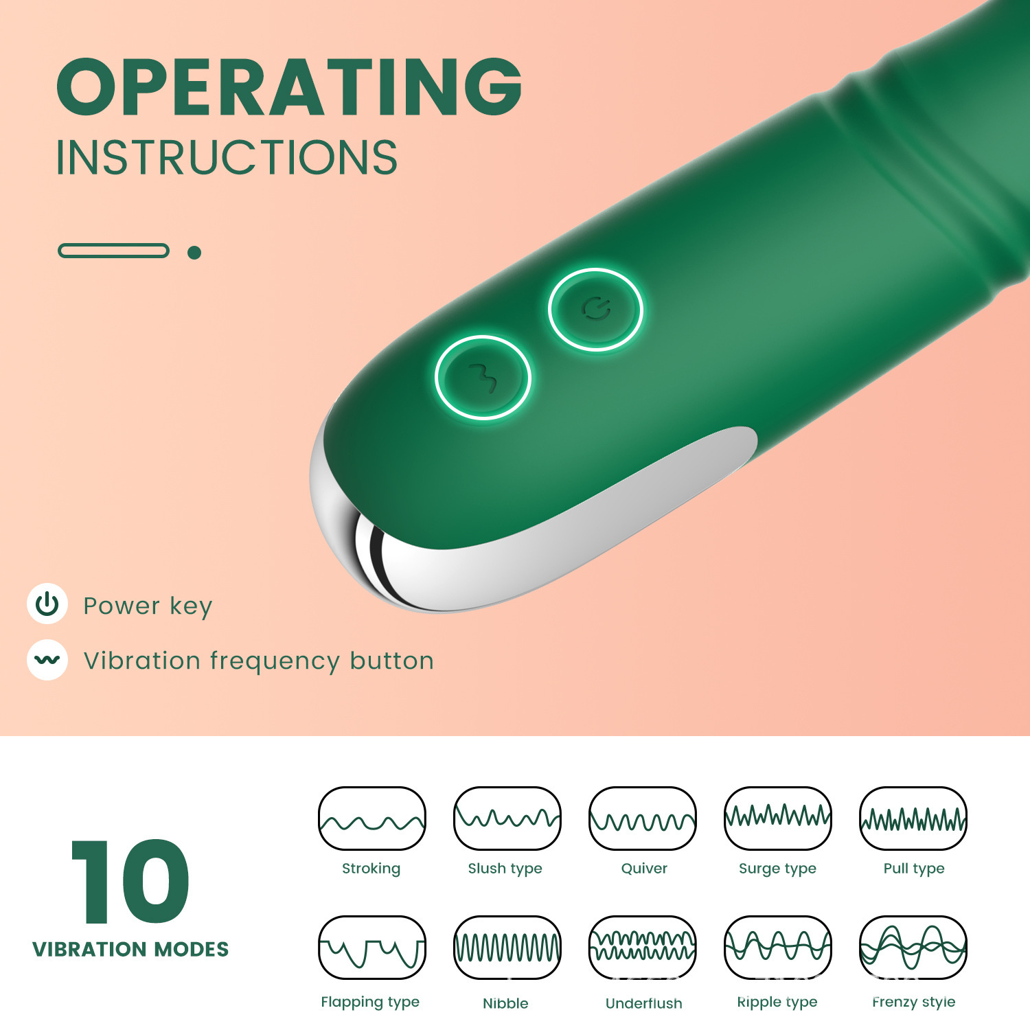 Thrusting Rotating Cucumber Vibrator Dildo G Spot Clit Massager