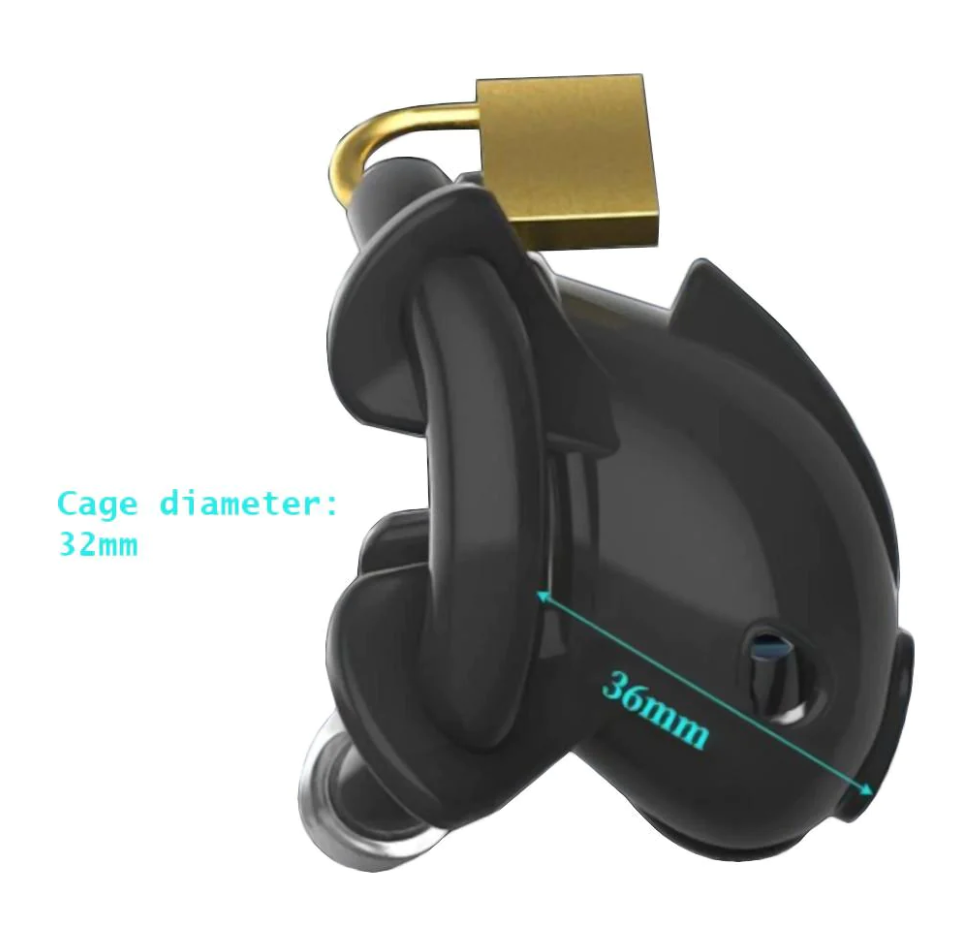 Black Cobra Sissy Chastity Cage CBT Cage -WeLovePlugs