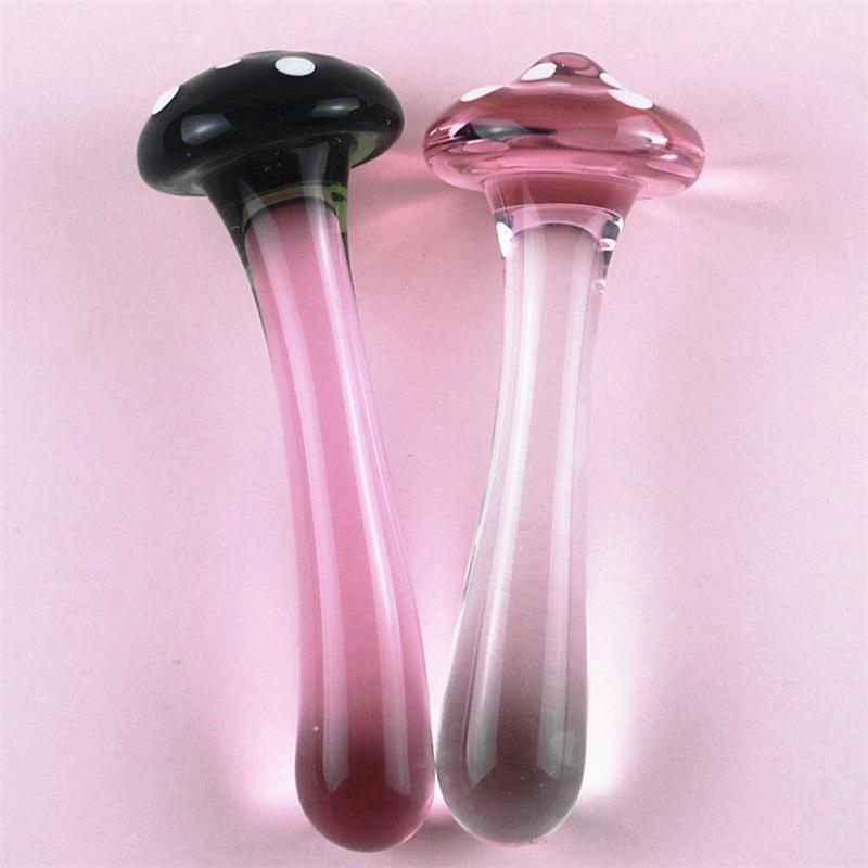 Clear Glass Anal Dildo with Pink Gem – Hypoallergenic & Smooth