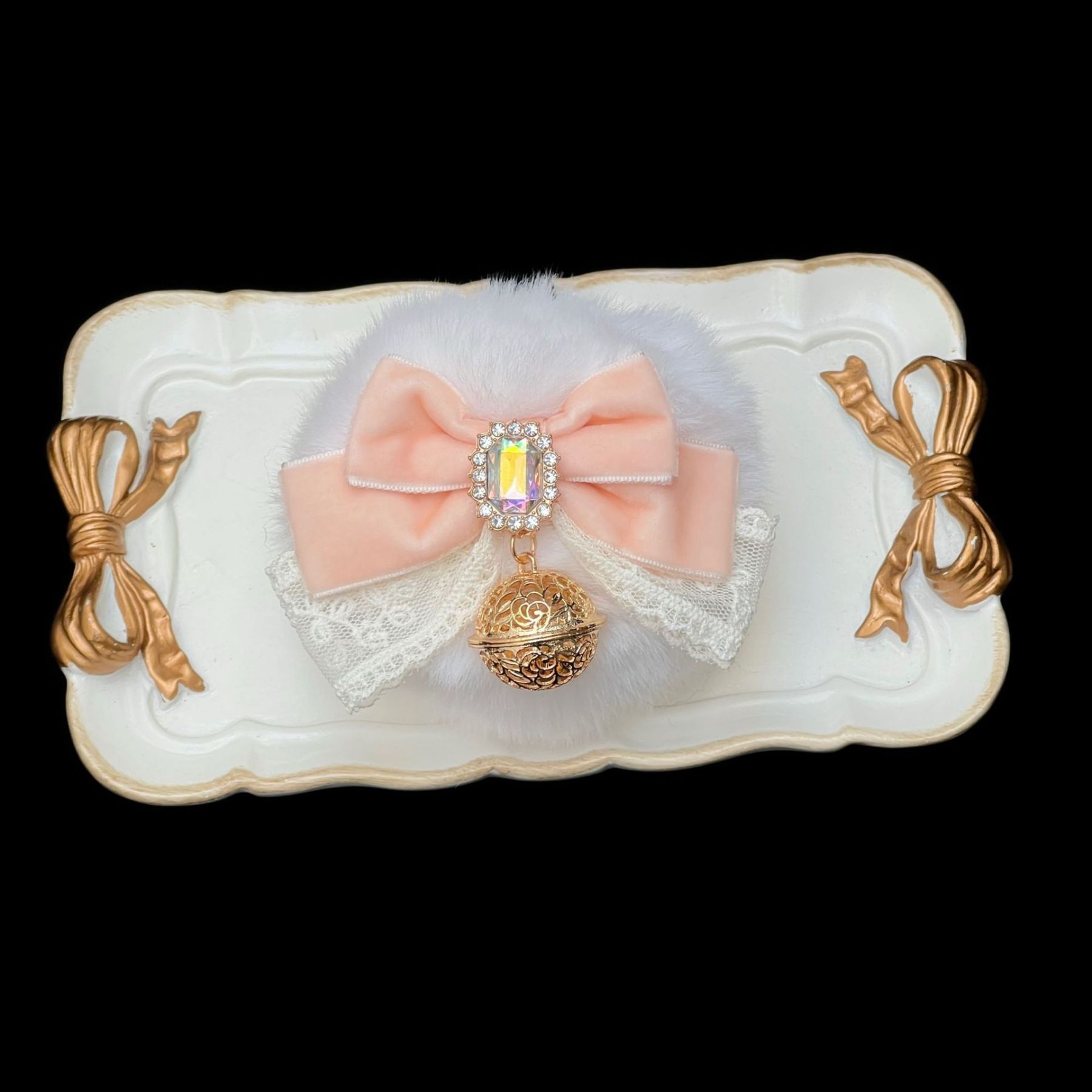 Luxury Bunny Tail Plug Set – 10 cm Plush Tail with Detachable Bow Bell - 4.0CM - image 2