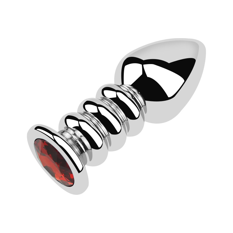 3-Piece Stainless Steel Crystal Butt Plug Set - image 5