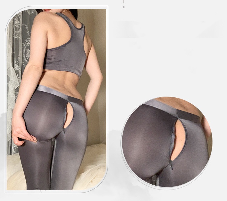 Open Front and Back End Sexy Pants & Bra Top -WeLovePlugs