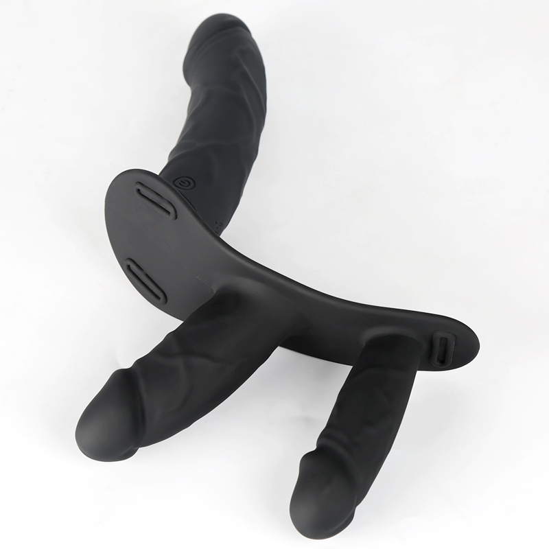 Lesbian Triple-Power Strap-On Vibrating Dildo