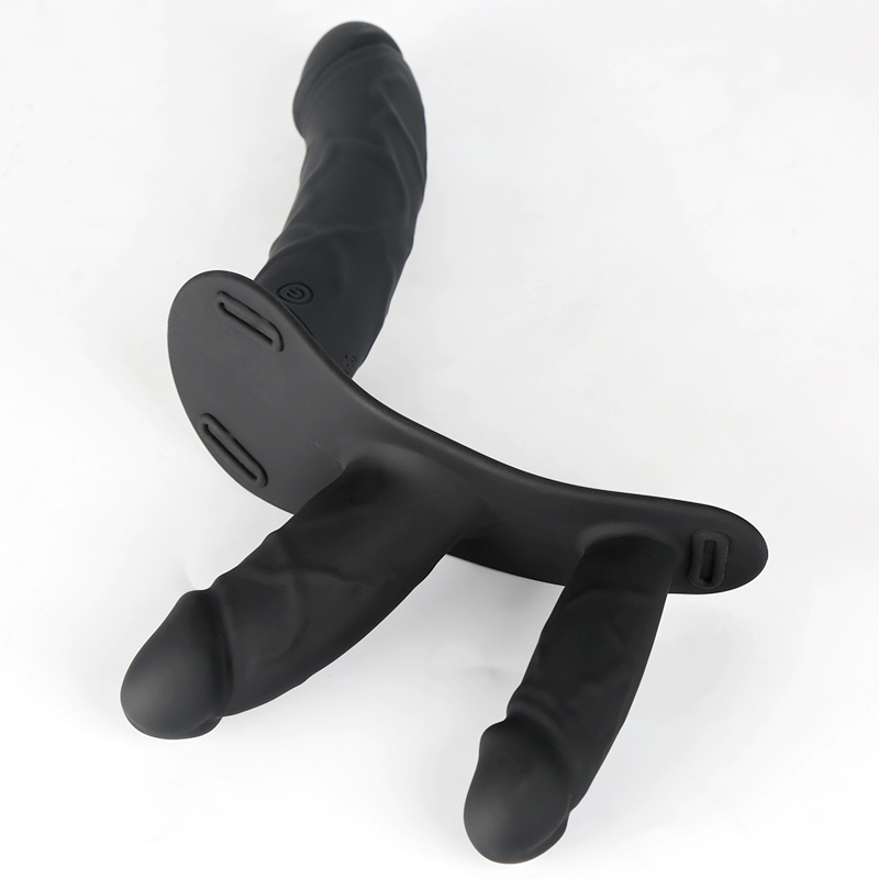 Lesbian Triple-Power Strap-On Vibrating Dildo