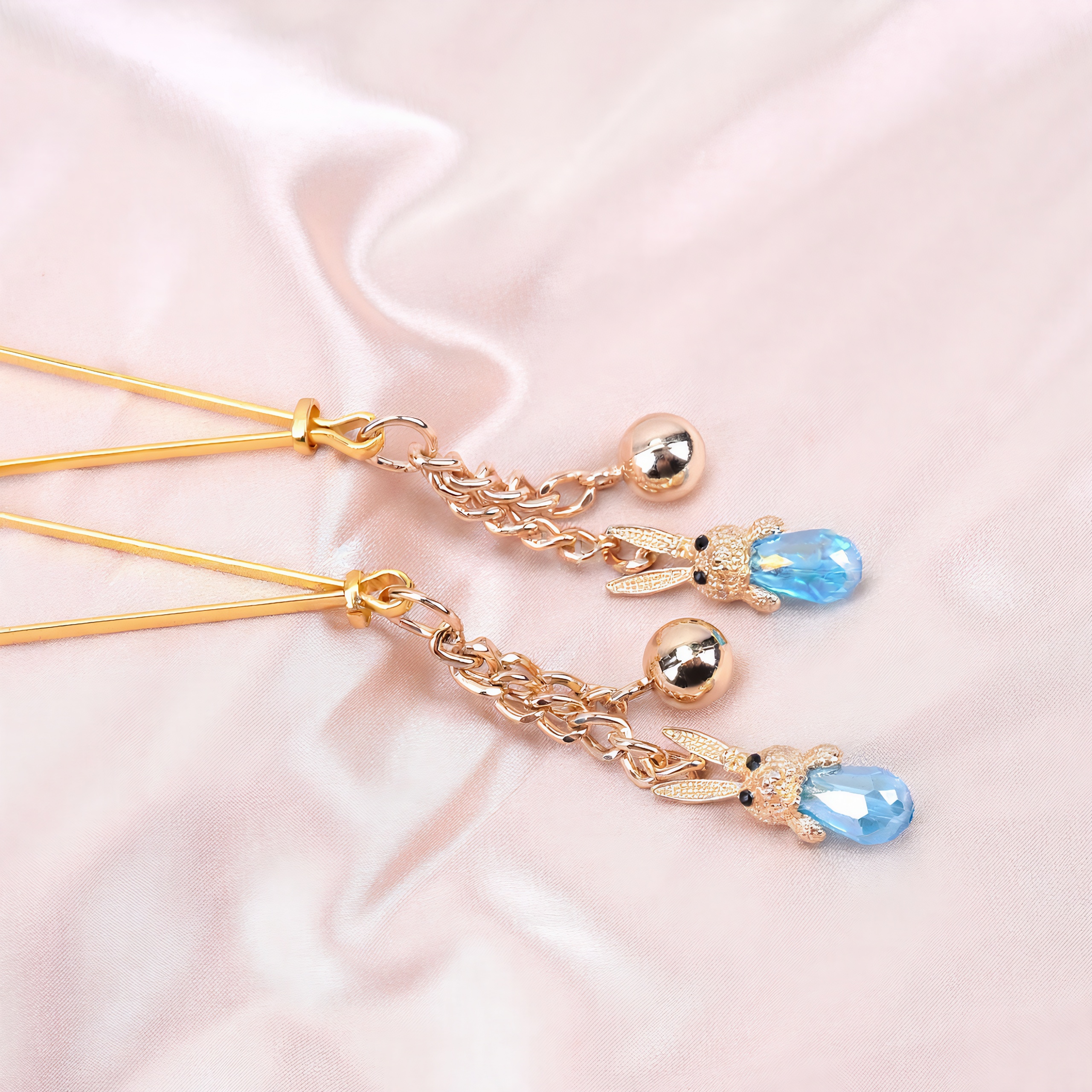 Sexy Crystal Bunny Nipple Clamps - image 6