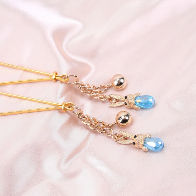 Sexy Crystal Bunny Nipple Clamps - image 6