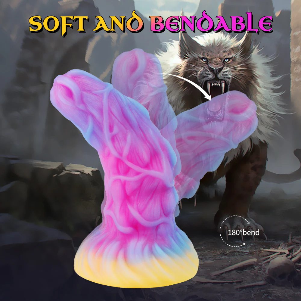 7.08'' Fantasy Monster Dildo with Multi-Texture Design & Glow-in-the-Dark Effect - image 3