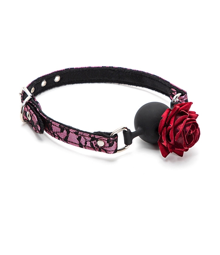 Breathable Rose Ball Gag – Bondage Mouth Gag for Couples & BDSM Play-WeLovePlugs