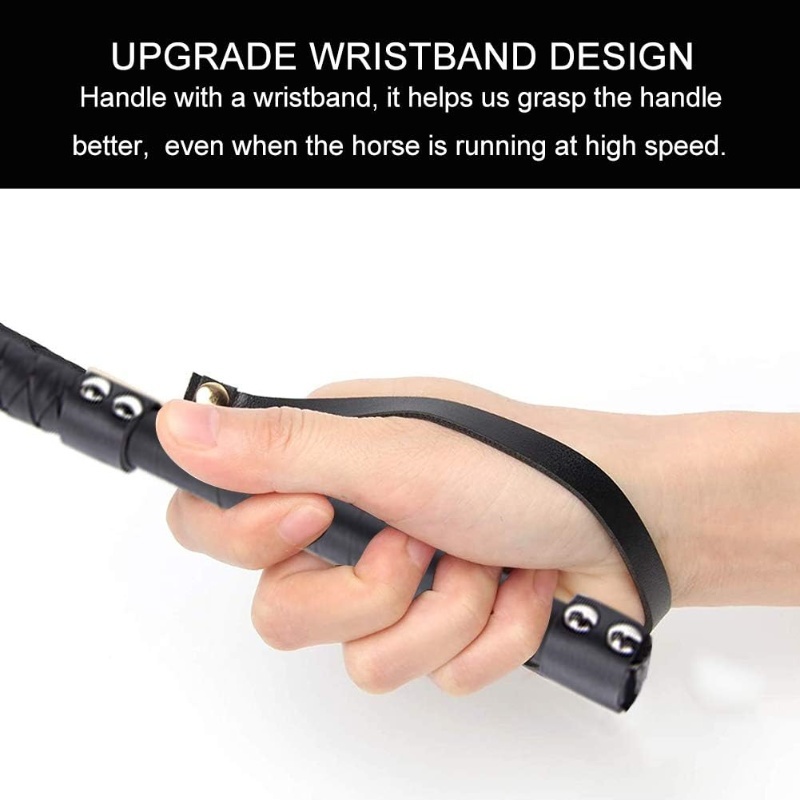 Horse Whip Braided PU Leather Whip Riding Crop and Whips-WeLovePlugs