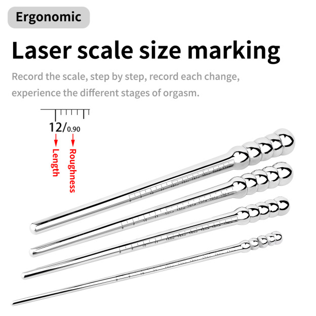 Stainless Steel Urethral Sound with Scale -WeLovePlugs
