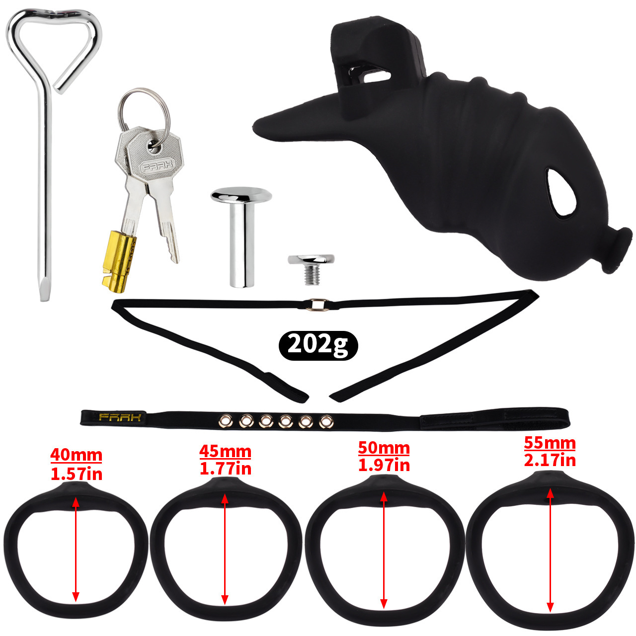 Premium Silicone Chastity Cage with Urethral Tube-WeLovePlugs