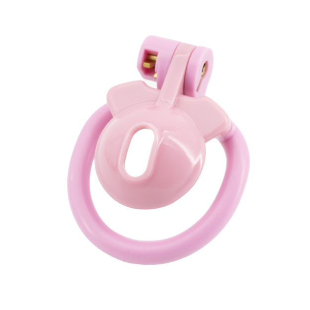 Pink Sissy Chastity Cage with 4 Rings -WeLovePlugs