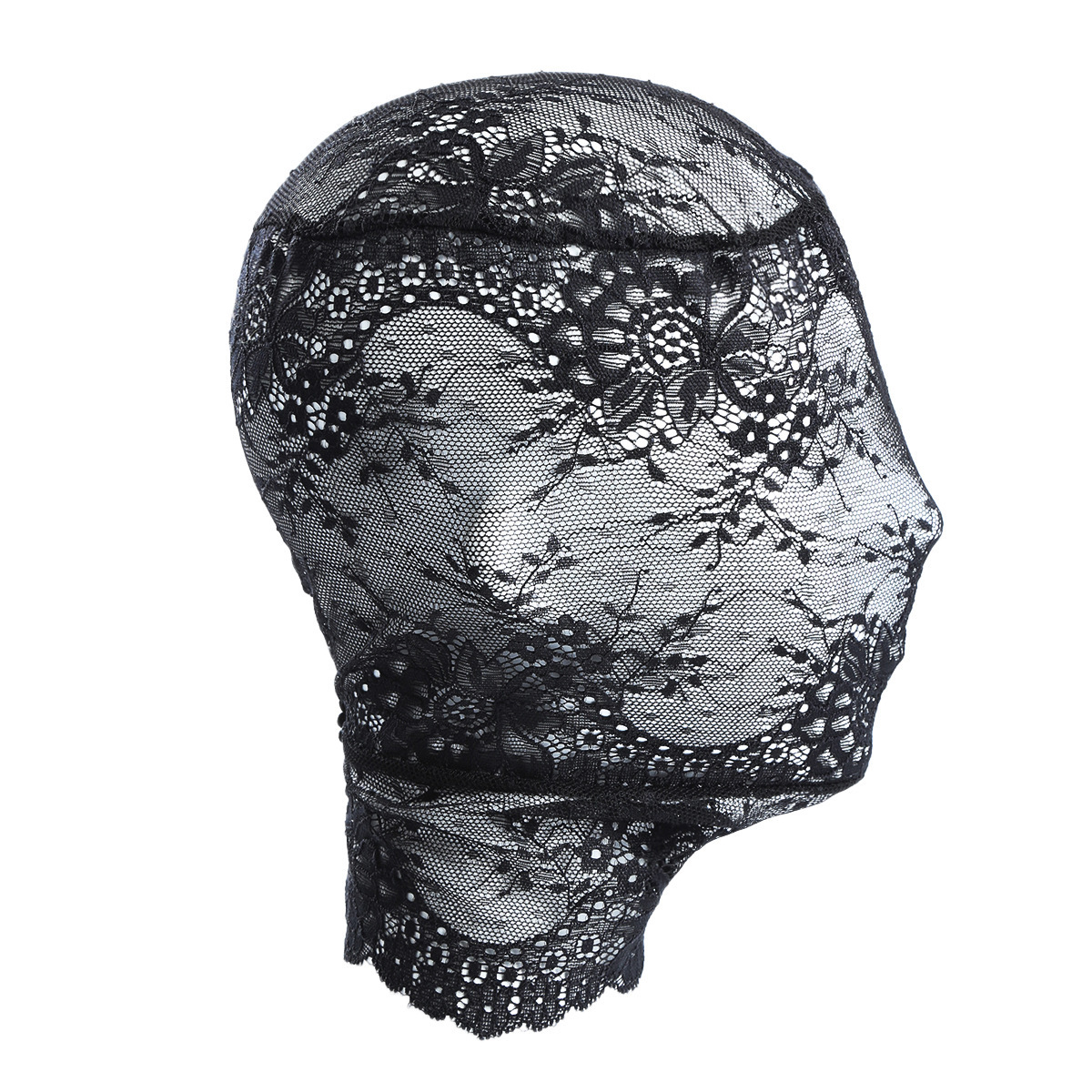 Lace Full Face Masquerade Mask Mesh Headwear-WeLovePlugs