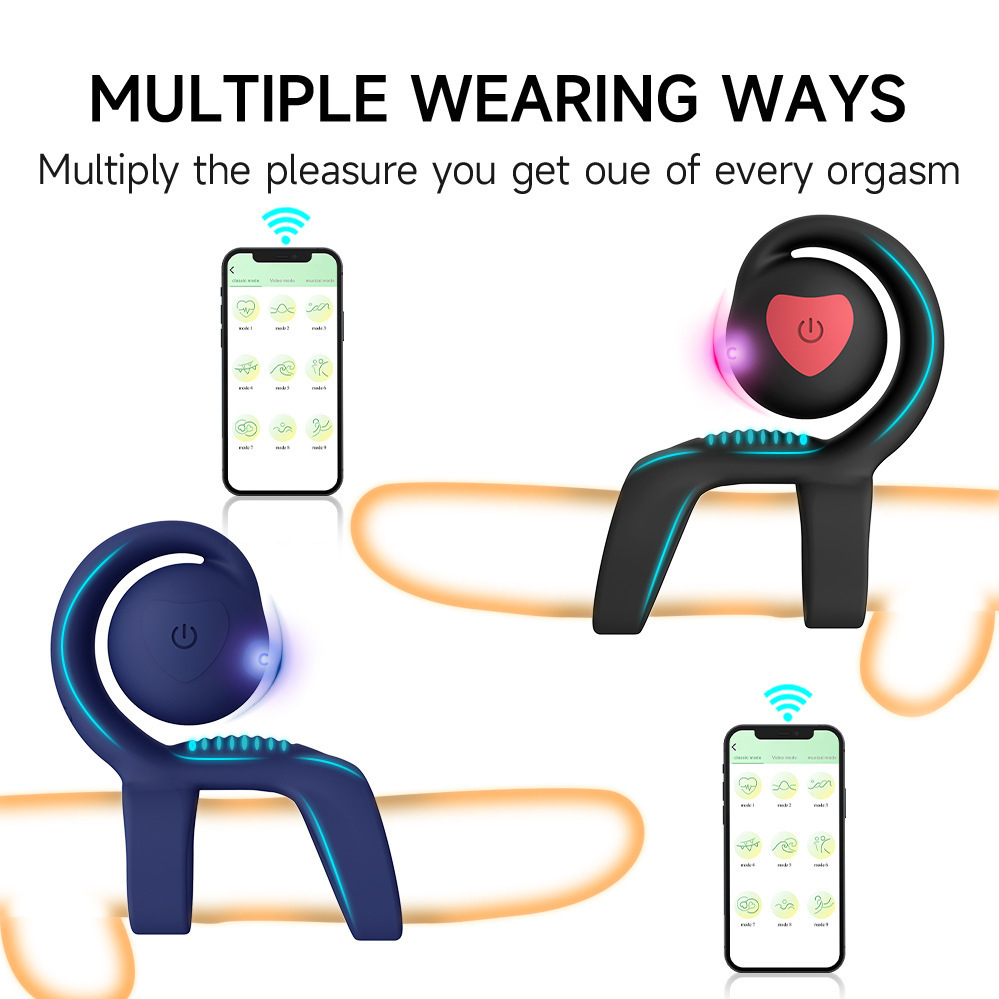 App Control Cock Ring With Snail Clit Stimulator-WeLovePlugs