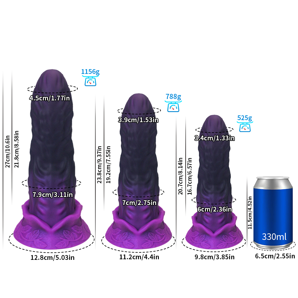 Amethyst Behemoth Triple Dominance Monster Dildo