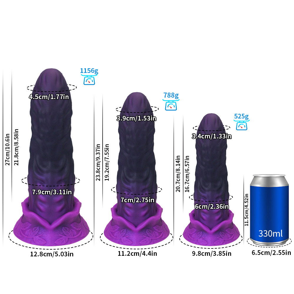 Amethyst Behemoth Triple Dominance Monster Dildo