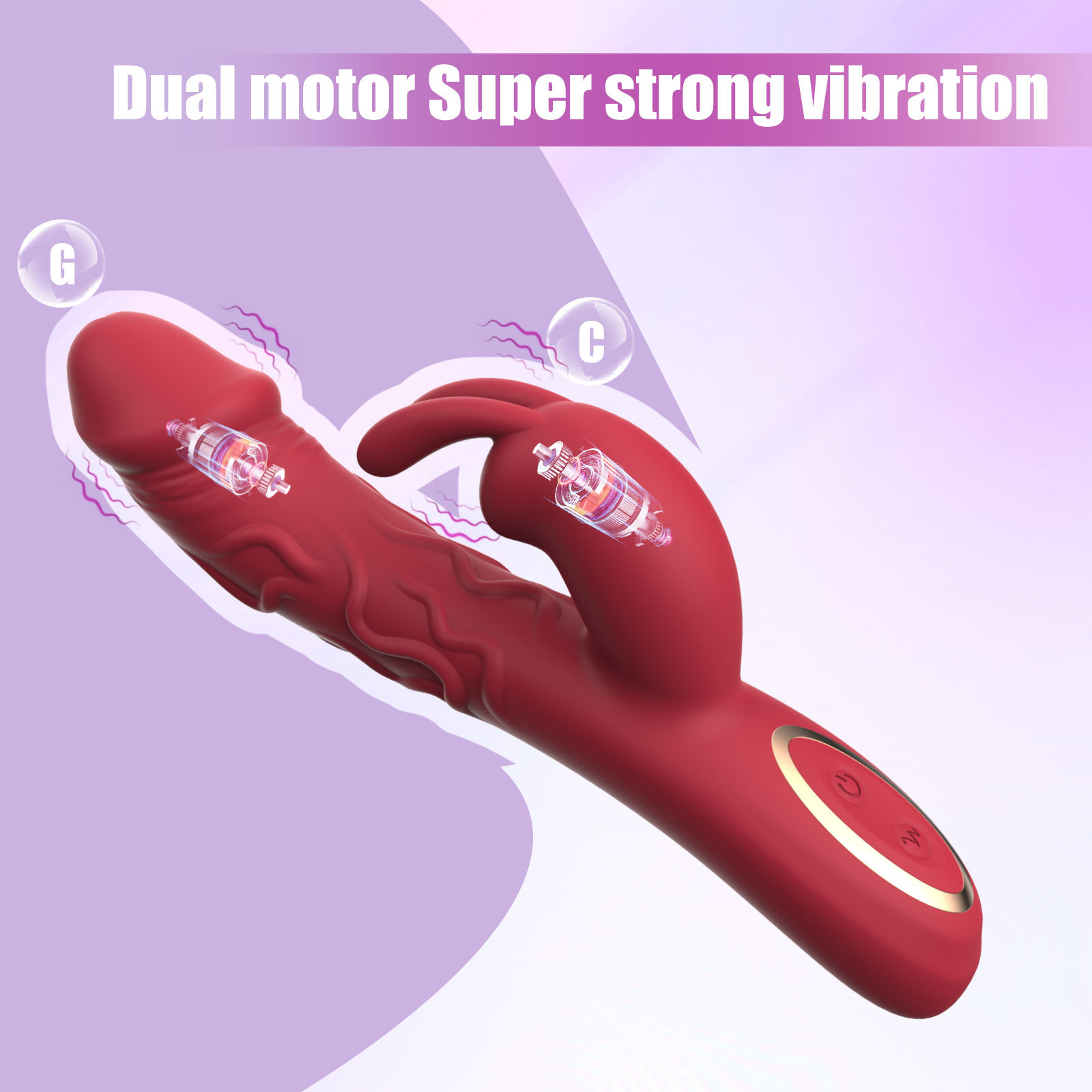10-Mode Silicone Dual-Stimulation Rabbit Vibrator-WeLovePlugs