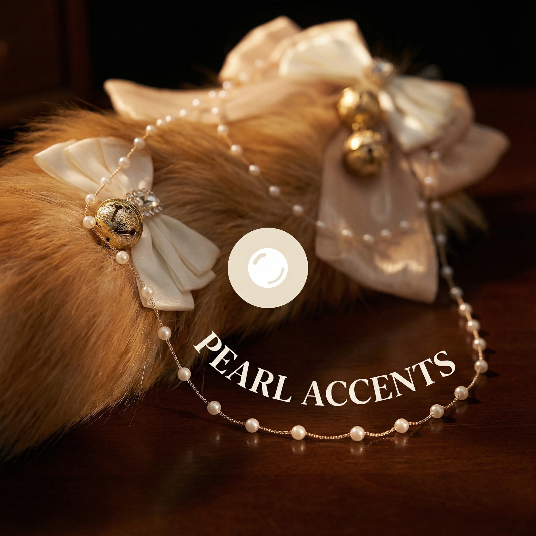 Luxury Fox Tail Plug Set – 15.7" Soft Gold Tail with Detachable Bow Details - image 5