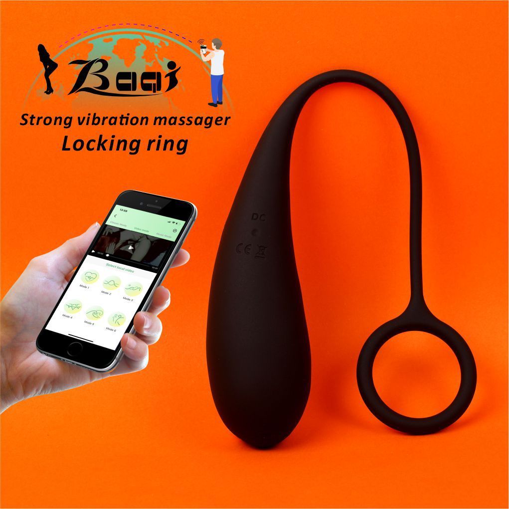App Control Dual-Color Cock Ring with Vibrating Egg
