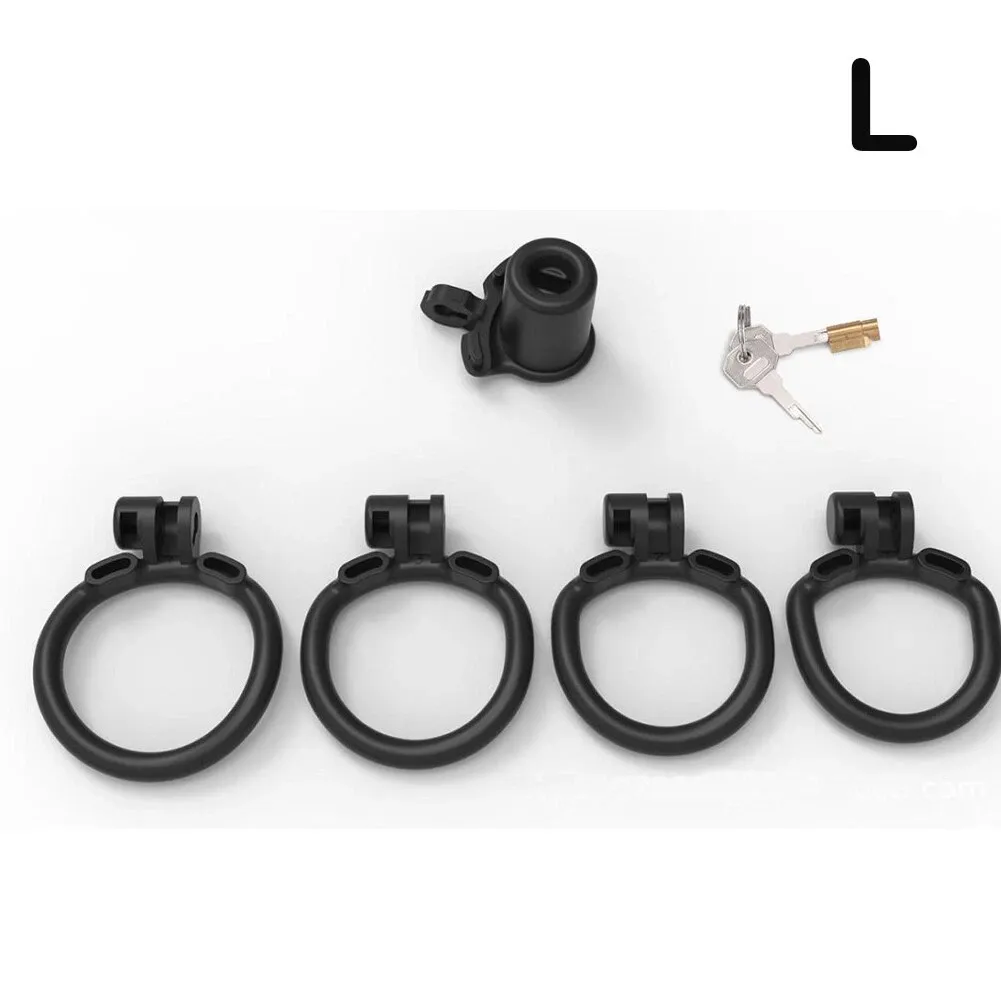 Narrow Sissy Chastity Cage With 4 Sizes Rings And Invisible Lock-WeLovePlugs