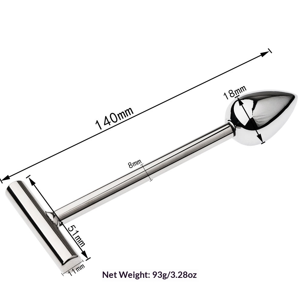 Stainless Steel Push-pull Anal Plug - 0.71 in - image 4