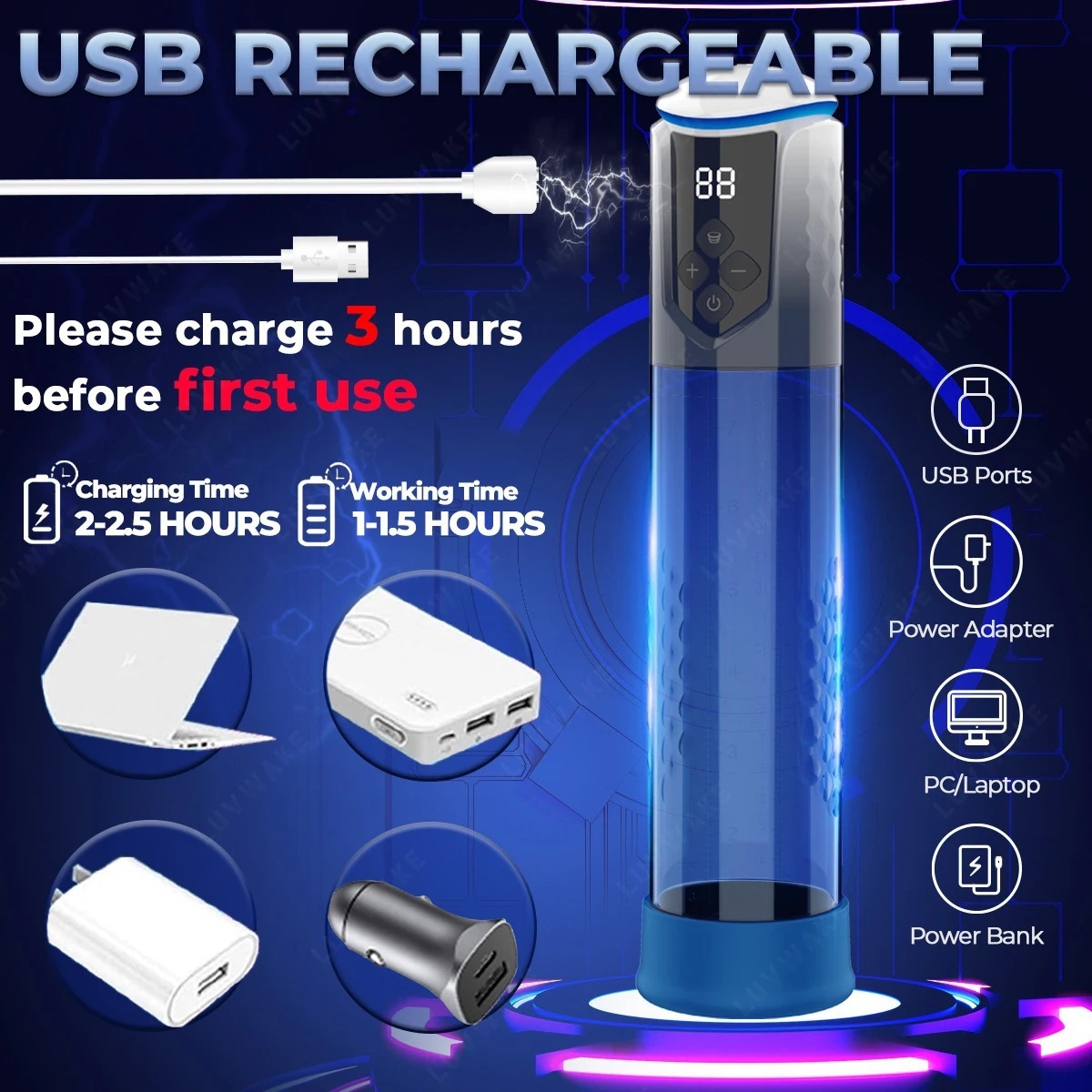 Automatic Electric Penis Pump with Digital Display
