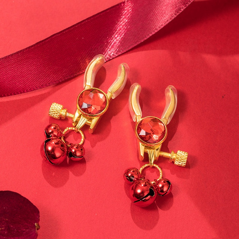 Bells Nipple Clamps Clips Rhinestone - image 1