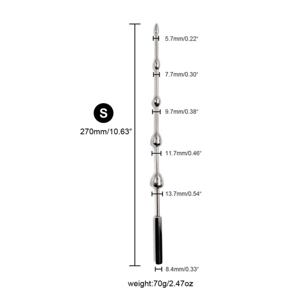 Smooth Beads Urethral Sounding Dilator-WeLovePlugs