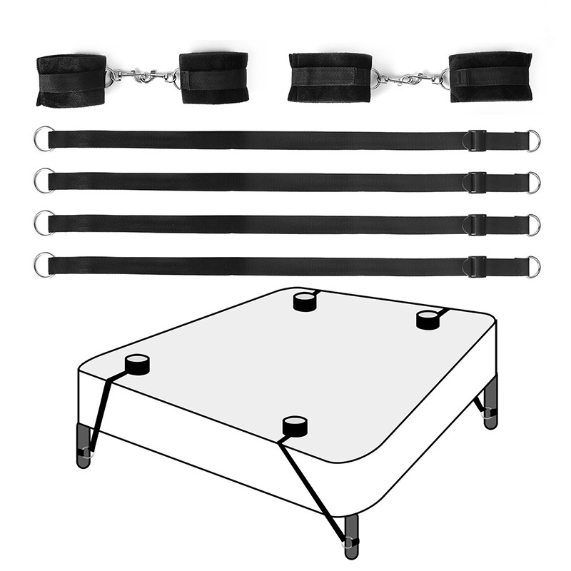 Bedroom Bondage Restraints Bdsm Kit Sex Toy - Black - image 5