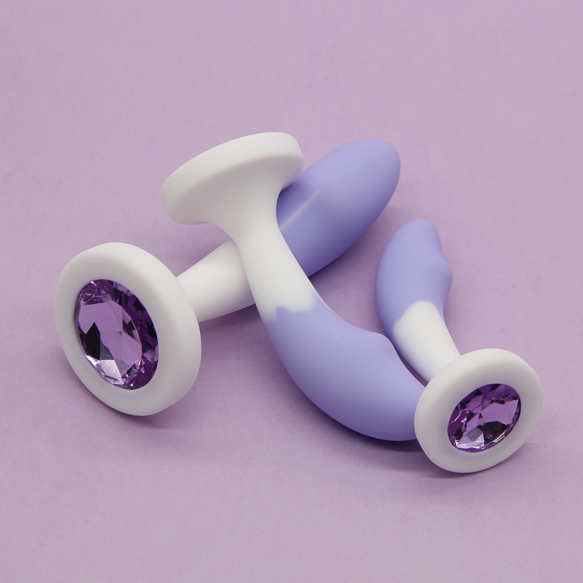 Crystal Base Silicone Anal Butt Plug-WeLovePlugs