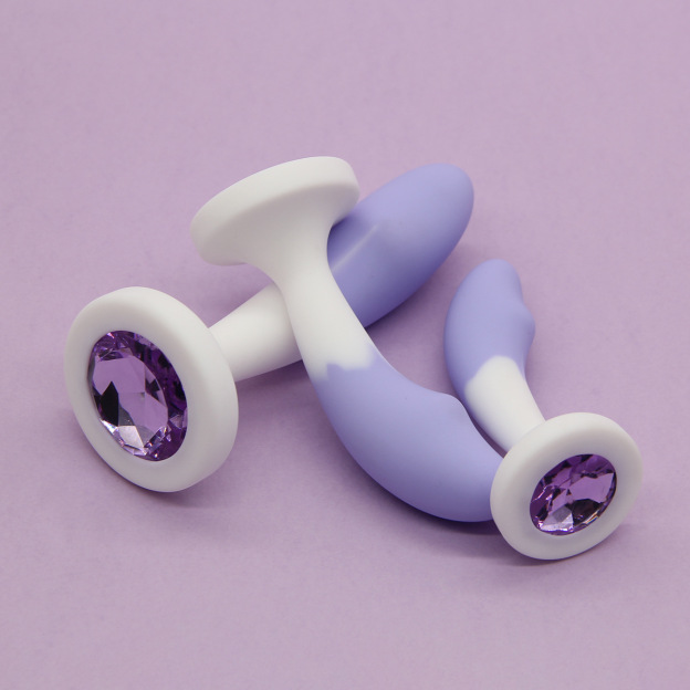 Crystal Base Silicone Anal Butt Plug-WeLovePlugs