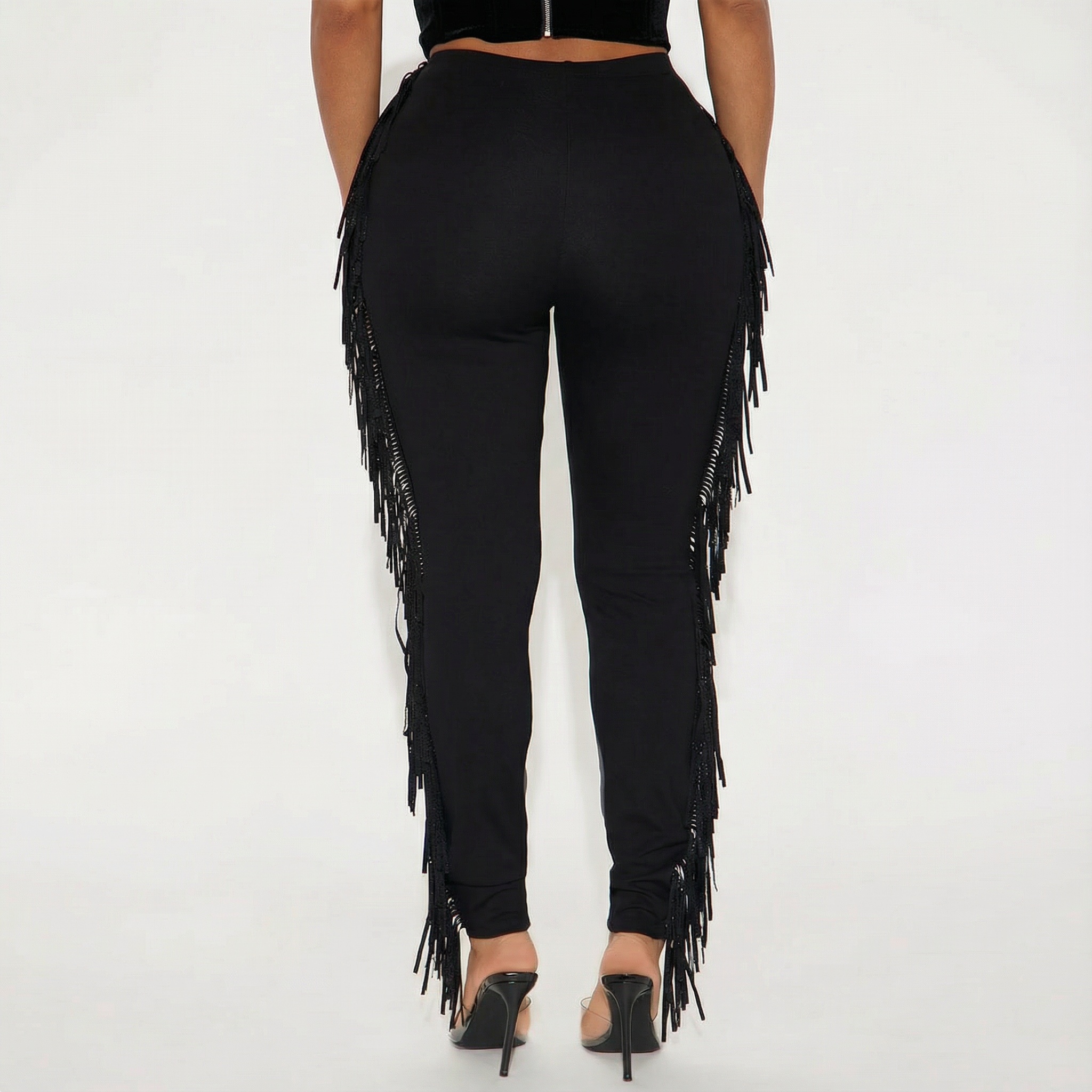 Rhinestone Fringe Legging - image 3