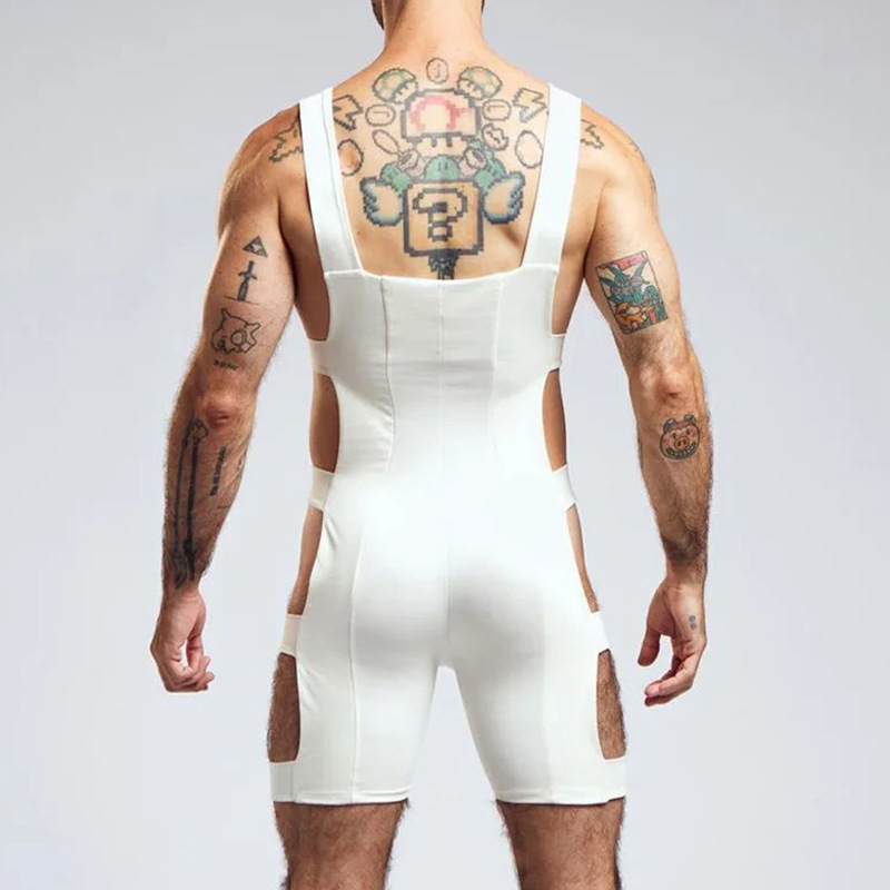 Sexy Hollow OutSlim ElasticBodysuit  - image 3