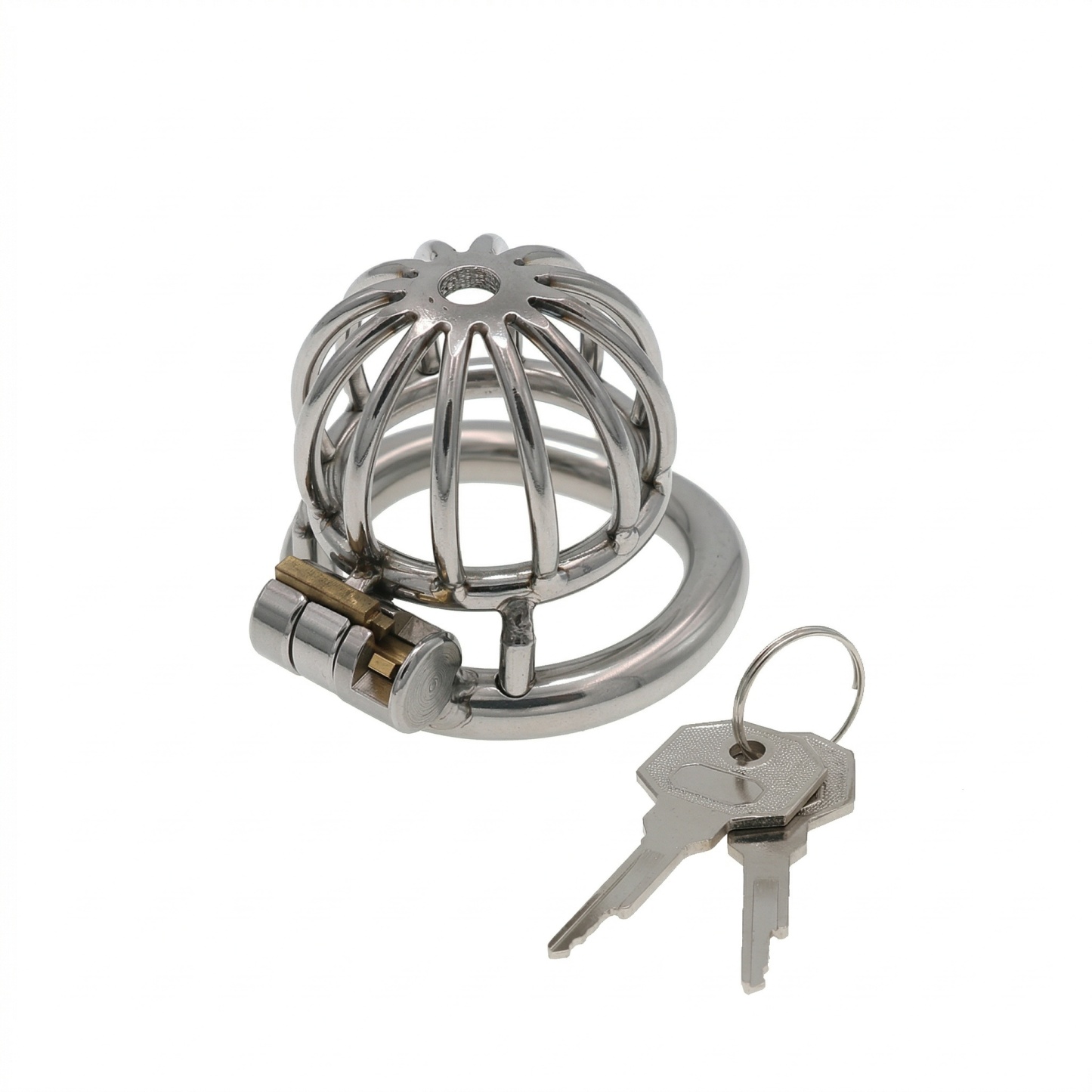 Stainless Steel Male Chastity Cage with Secure Lock - image 6