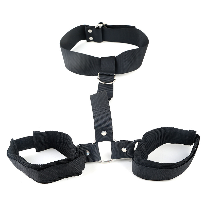 BDSM Handcuffs Wrist Restraints on the Back with Collar -WeLovePlugs