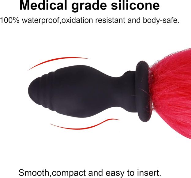 Multicolor Fox Tail Light Up Butt Plug with Remote 
