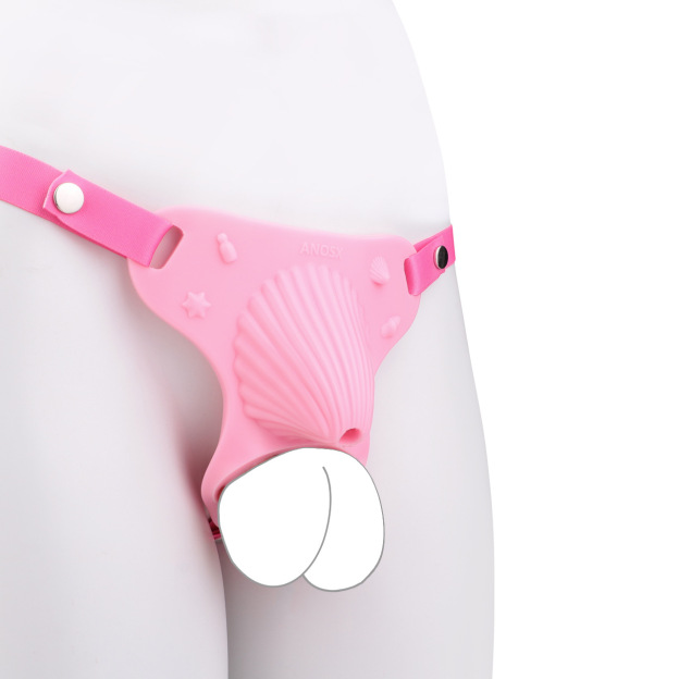 Shell-Style Wearable Silicone Chastity Cage Belt-WeLovePlugs