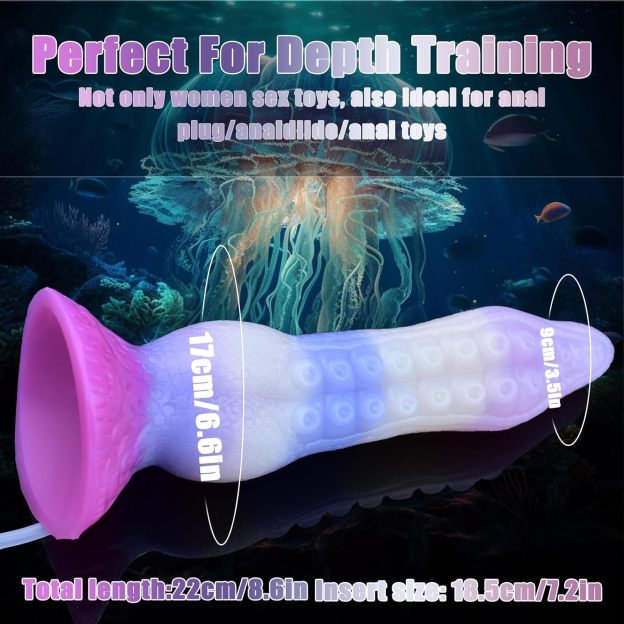 Octopus Tentacle Squirting Dildo with Suction Cup 