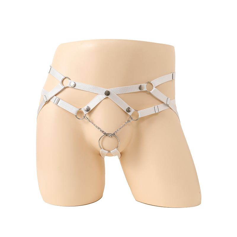 Men's Strappy G-String Butt Lift Thong with Cock Ring