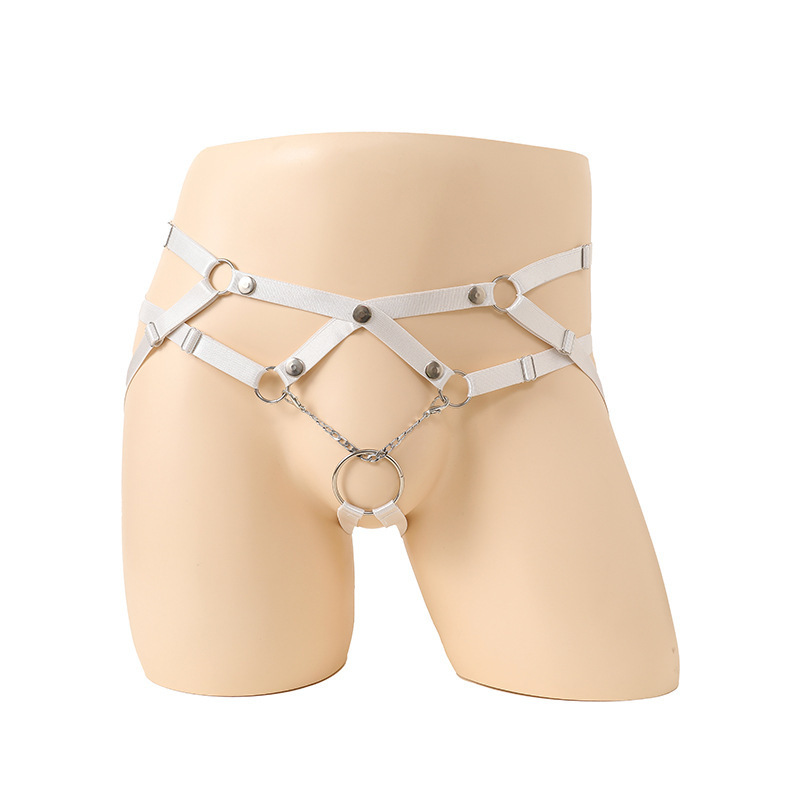 Men's Strappy G-String Butt Lift Thong with Cock Ring