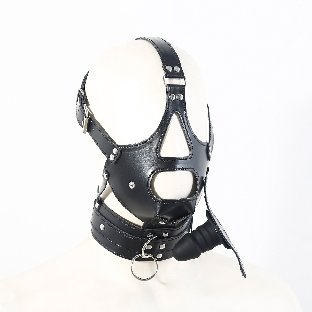 BDSM Mouth Gag Head Mask