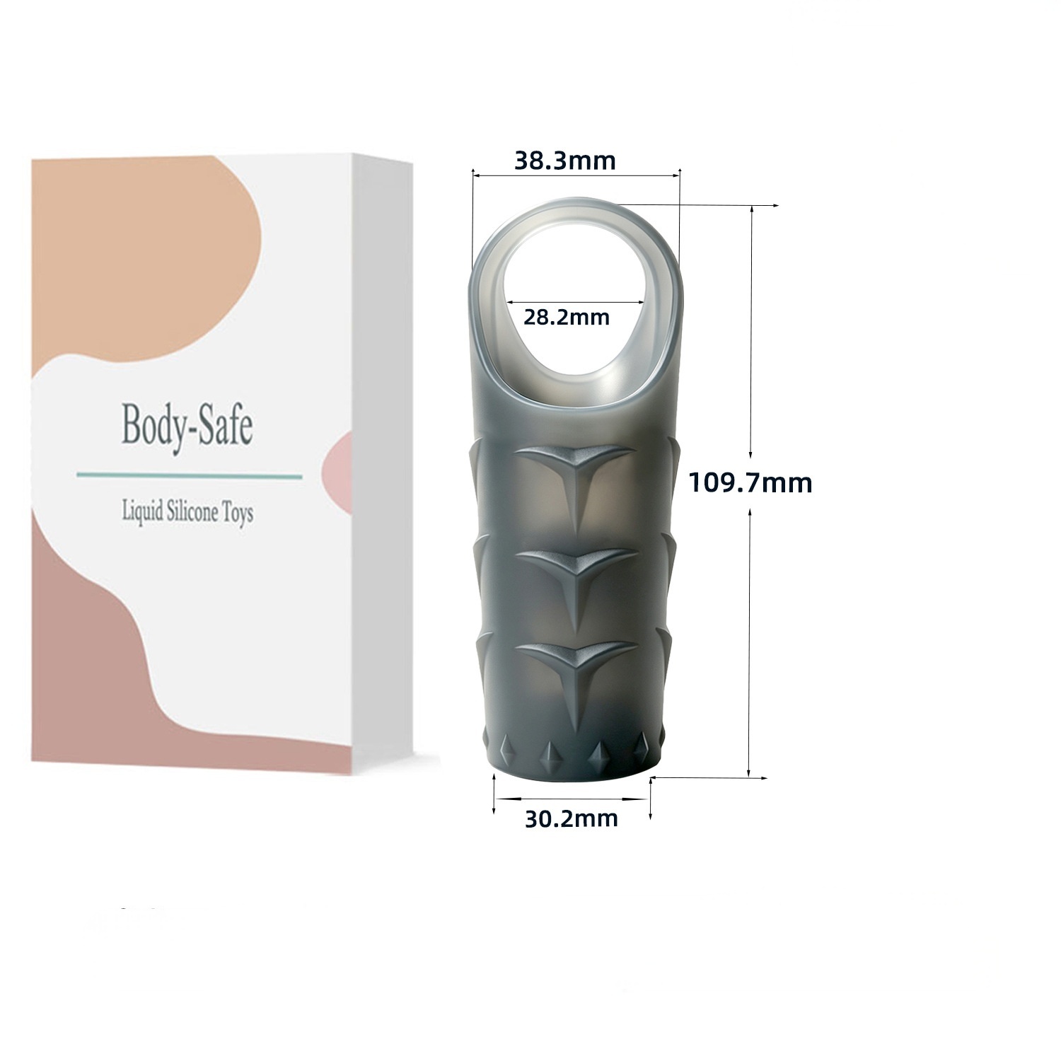 Flexible Ribbed Silicone Penis Sleeve - A - image 7