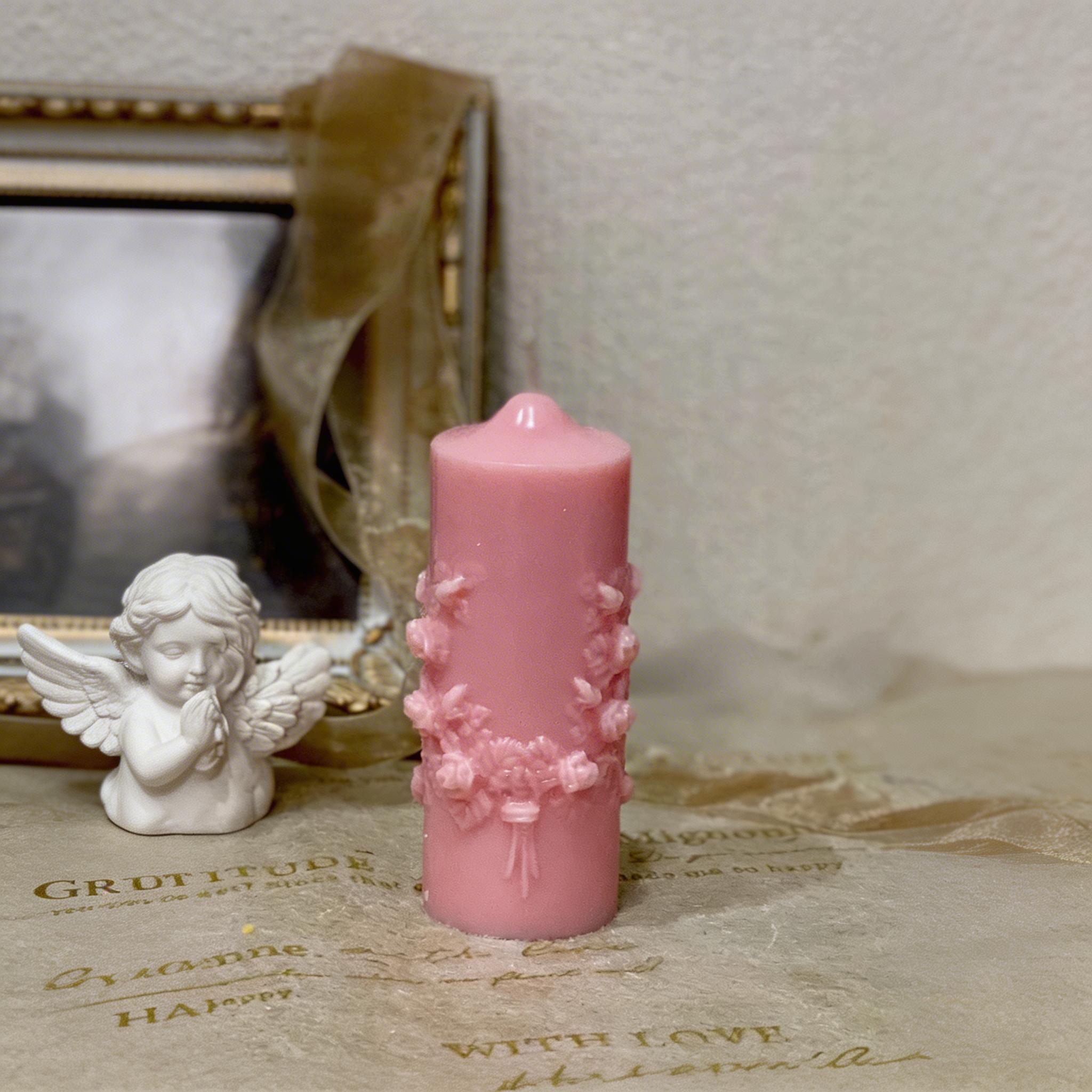 Lily Of The Valley Scented Pillar Candle - image 2