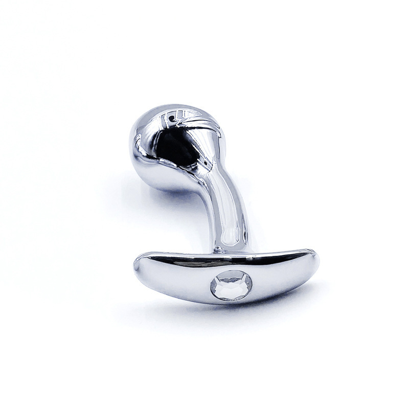 Stainless Big Anal Butt Plug with Diamond-WeLovePlugs