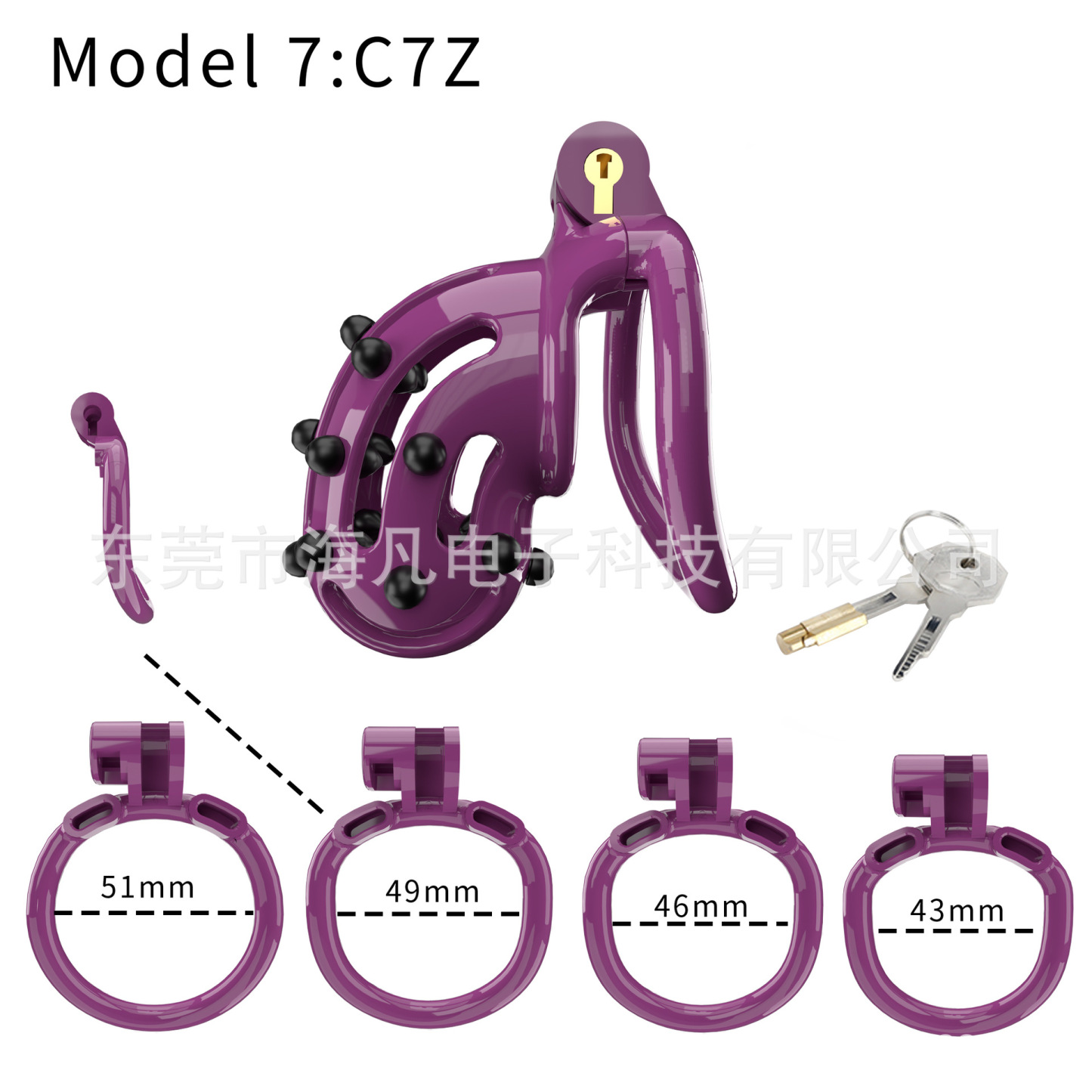 Cobra Chastity Cage with Spikes & 4 Rings -WeLovePlugs