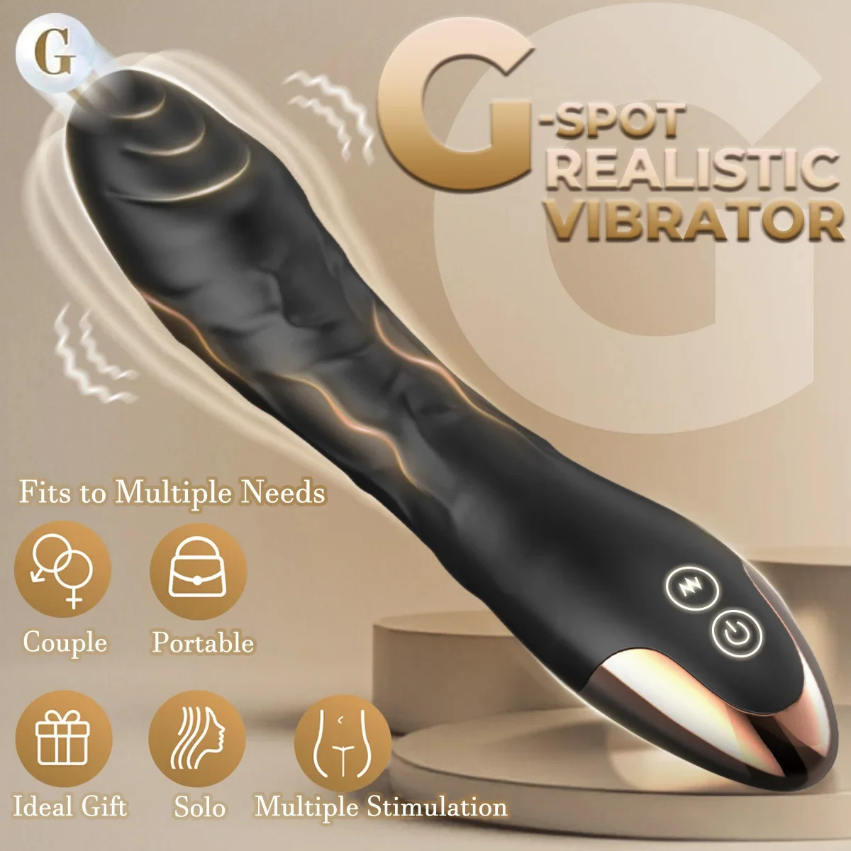 7.68" × 1.54" Silicone Vibrating Wand For Female-WeLovePlugs