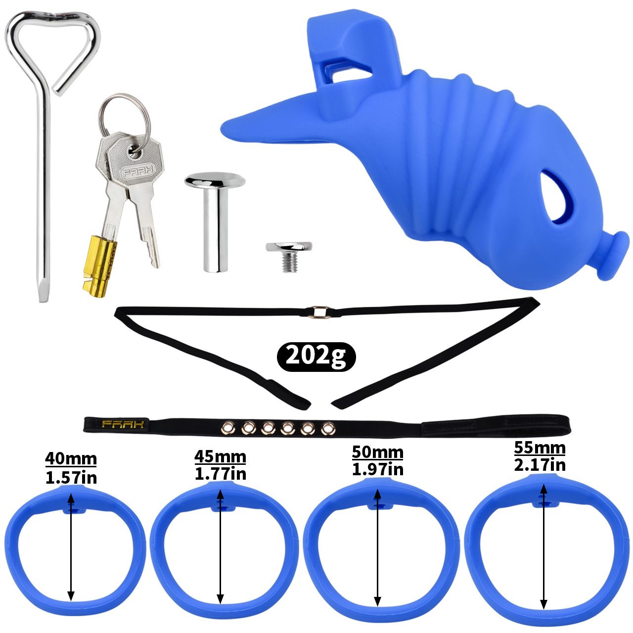 Premium Silicone Chastity Cage with Urethral Tube-WeLovePlugs