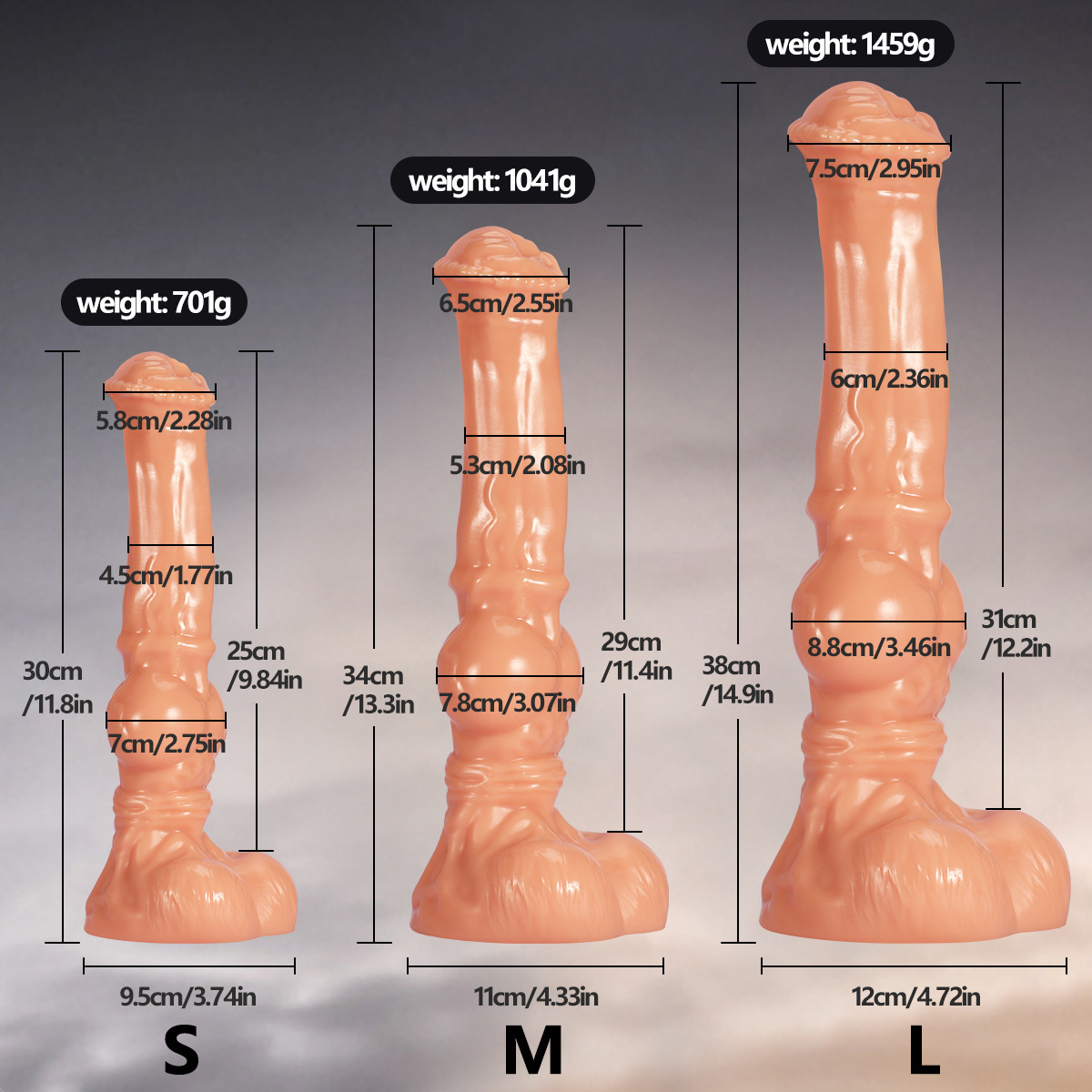 Flexsuction Anal Plug Monster Wolf Dog Dildo-WeLovePlugs